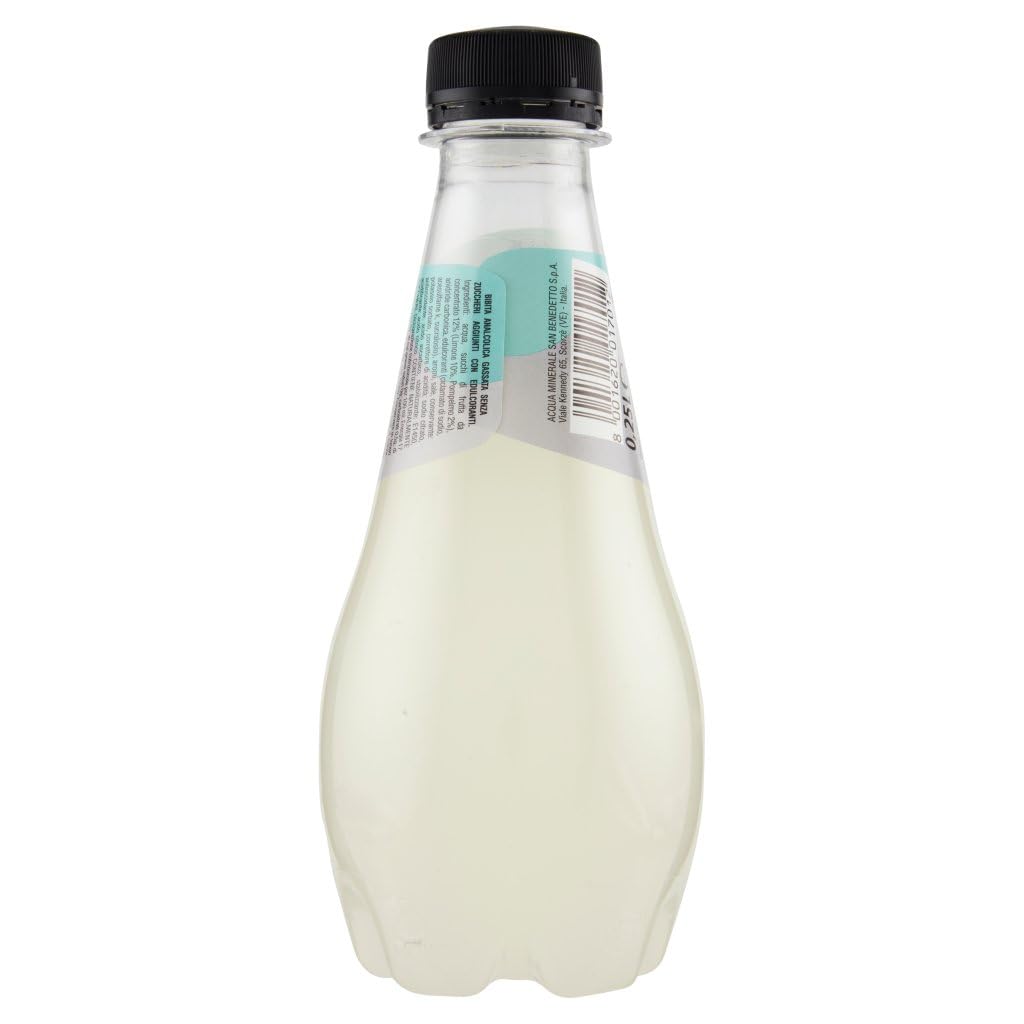 Italian Gourmet Boisson citron Zero Limonade sans sucre pétillante 24 x 250 ml | Sans sucres ajoutés, goût d'agrumes rafraîchissant pour les déplacements, fête, poids net total 6 l + pulpe gratuite 400 g