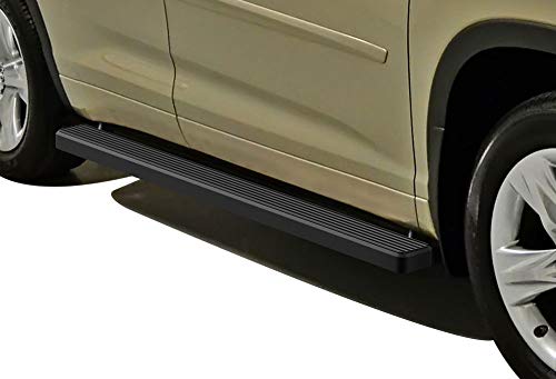 Aps Iboard Running Boards (Nerf Bars Side Steps Step Bars) Compatible With 2008-2019 Highlander Sport Utility 4-Door Gas Hybrid (Cutting Required) (Black Powder Coated 4 Inches) #TOP19