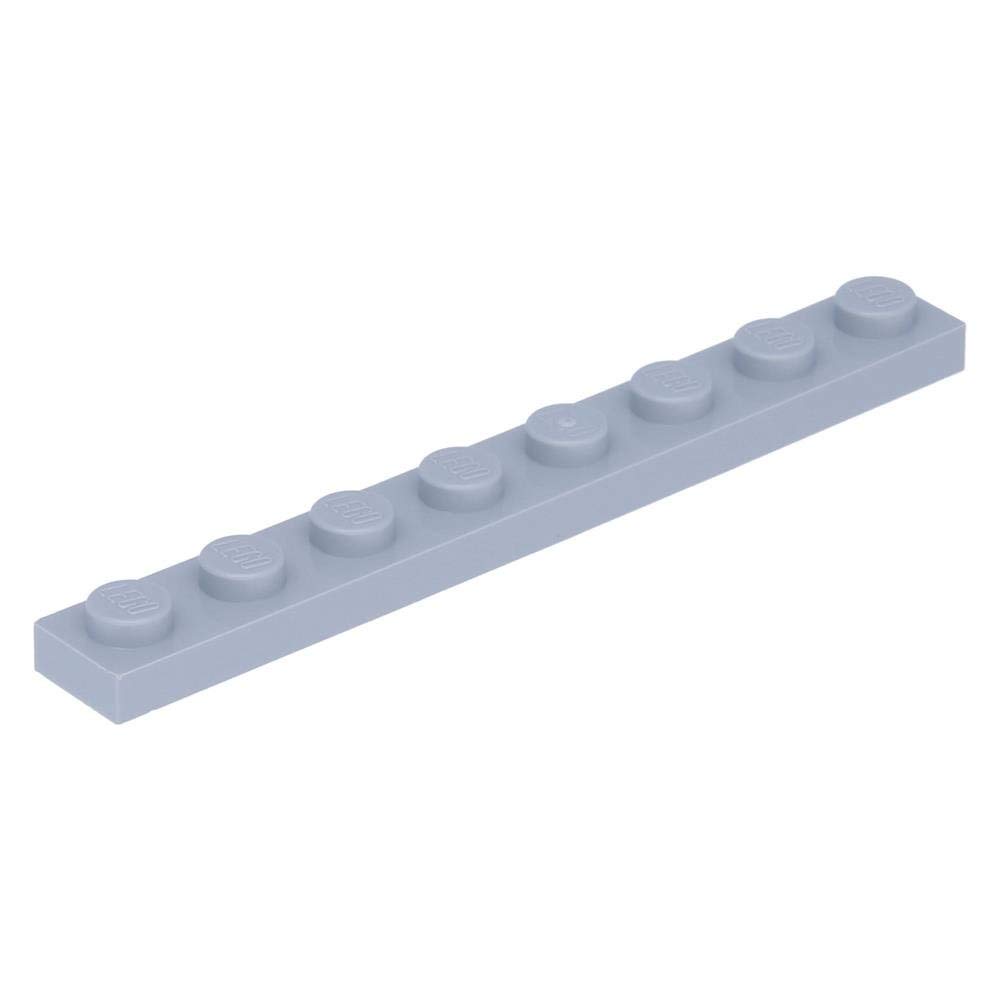 10 x LEGO® Plate 1 x 8 Light Bluish Gray