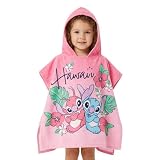 Ellepi Albornoz de playa poncho bebé Disney niña rizo algodón Minnie Mouse pequeña sirena Cars, Talla única