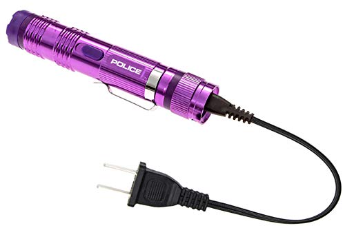Police Stun Gun M12-59 Billion Metal Rechargeable With Led Tactical Flashlight, Purple #TOP3