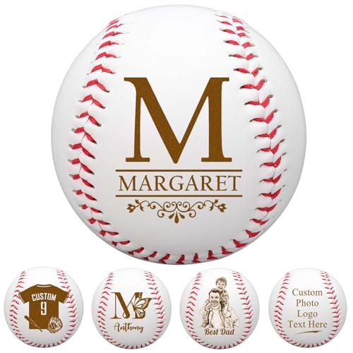 Xiuyours Personalized Baseball Custom Ball Name Initials