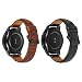 Gear S3 Frontier/Galaxy Watch (46mm) Bands with Quick Release Pins, 22mm Genuine Leather Replacement Smart Watch Band for Samsung Gear S3 Classic Smartwatch (Black & Brown with Black Clasp)