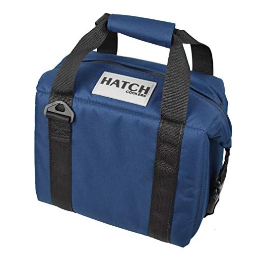Hatch Coolers Canvas Soft Lunch Cooler with High-Density Insulation, Made in USA, 9-Can, Navy