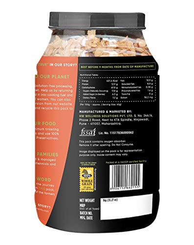 Image of True Elements Crunchy Nuts & Berries Muesli 1kg - With 13g Clean Protein | Almonds, Seeds & Real Cranberries | With Jowar Millets | Crunchy Wholegrain Muesli | No Added Refined Sugar (Pack of 3)
