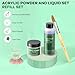 Acrylic Nail Kit Acrylic Powder and Liquid Set with Kolinsky Nail Brush, Lamp (Not Required) for Home DIY Salon Nails Application