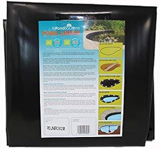 Pond Liner - Flexible Koi Fish Ornamental Pond Liners - Black - 25 year Warranty - All Pond Solutions (3x2m)