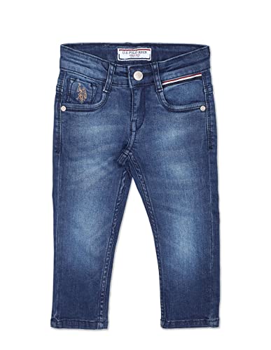 Image of U.S. POLO ASSN. Boys Grey Acid Wash Skinny Fit Jeans