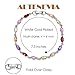 ALTENEVIA White Gold Plated Marquise Cubic Zirconia Tennis Bracelet Multicolor Leaf Bracelet for Women Fashion Jewelry