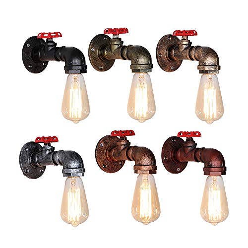 Lámpara de pared industrial retro para mesita de noche sin espacio 2