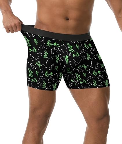 Anhlfyu Mens Boxer Briefs Funny Underwear Boxers Fun Novelty Underwear Boxer Briefs Funny Pose Neon Green XL