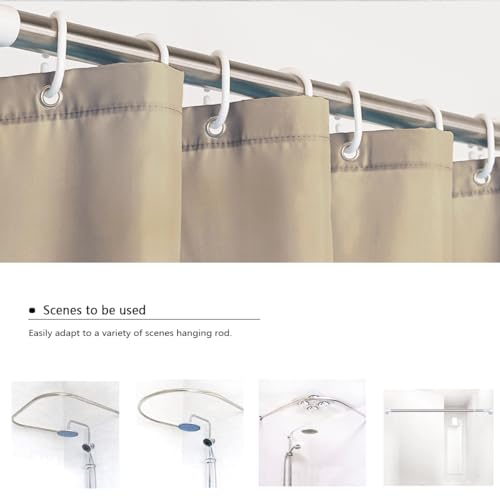 Rideau douche anti-moisissure polyester prune 90x180 résistant à l'eau - 5