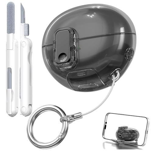 R-fun HUAWEI FreeClip�p�N���A�P�[�X�i���b�N�N���b�v���N���[�i�[�L�b�g�t���j[���΂ݖh�~] �\�t�gTPU�N���A�P�[�X�i�u���P�b�g���h�o�݌v�A�L�[�����O�t���j�N���A�u���b�N