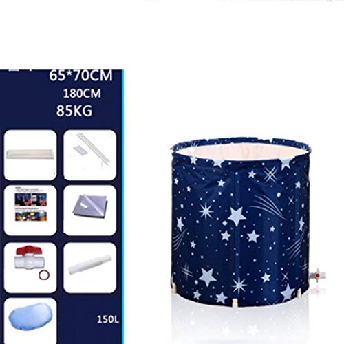 Pugrwei 折り畳み 浴槽 ポータブルバスタブ 家庭用 浴槽 大人 バスタブ 子供 ファミリー バスルーム 簡易浴槽 たらい 浸漬式 浴槽 折りたたみ お風呂 スパ サウナ バス用品 キャンプ 水風呂 プール 持ち運び便利 シャワールームに バケツ