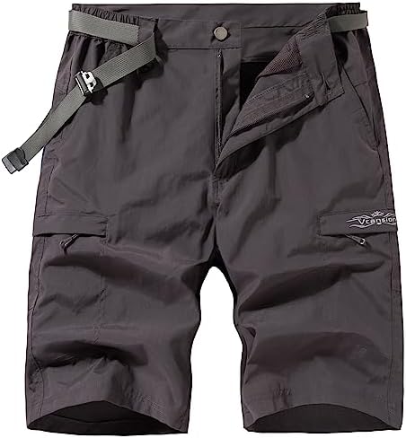Vcansion Men's Outdoor Lightweight Hiking Shorts Quick Dry Shorts Sports Casual Shorts