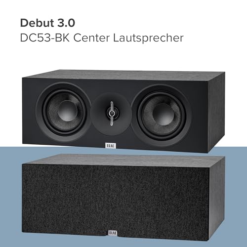 ELAC Debut C5.3 Center-Lautsprecher – Ideal für die Musikwiedergabe über Ihre Stereoanlage als Teil eines 5.1 Surround-Systems, legendärer Klang, edles Design – Lautsprecher passiv