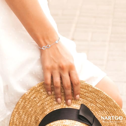 NARTGO Infinity Heart Engraved 13 15 16 18 21 30 40 50 60 65 70 Birthday Bacelets for Women Happy Birthday Jewelry Gift 5