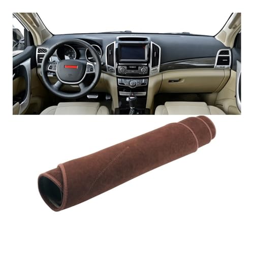 Tapis anti-dérapant de tableau de bord anti-reflet pour Haval H9 brun