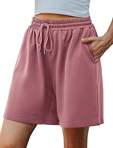 Image of Quenteen Women's Casual Summer Sweat Shorts Athletic Gym Shorts Loose Hiking Running Jogger Shorts with Pockets