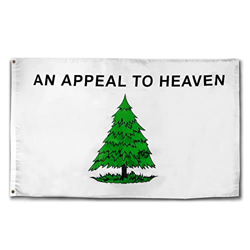 An Appeal to Heaven Flag 3X5 FT, 3 Ply Double Sided Appeal to Heaven Flag, 210D Polyester Pine Tree Flag Liberty Tree 2 Brass Grommets Outdoor/Indoor （3X5 FT）