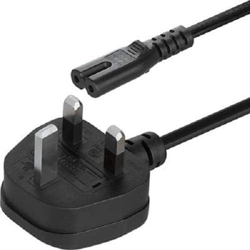 Hafele Loox 2000 mm Black Plastic Male-to-Male Power Cord with UK Plug