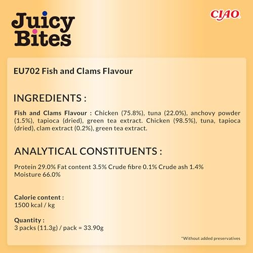 INABA Juicy Bites 98% Hühnerfleich 29% Protein, Reich an Hähnchen und Thunfisch Katzenleckerlis, Getreidefrei, Zuckerfrei, Keine Nebenerzeugnisse, Premium Cat Treats aus Japan