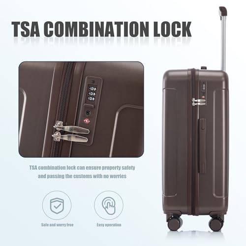 Image of Merax 3 pcs /set in ABS Spinner Wheel Luggage Set, Carry on Suitcase