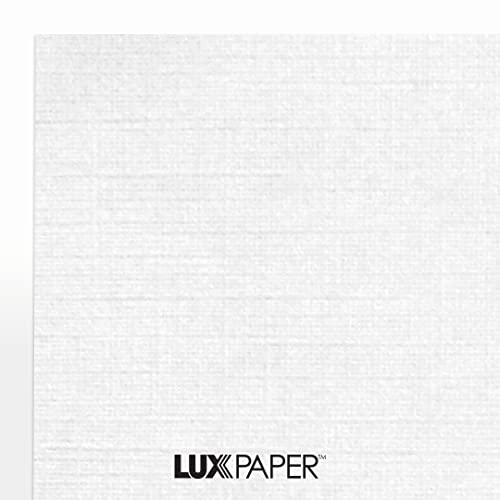 Luxpaper 8.5” X 11” Cardstock For Crafts And Cards In 100 Lb. White Linen, Scrapbook Supplies, 50 Pack (White) #TOP6