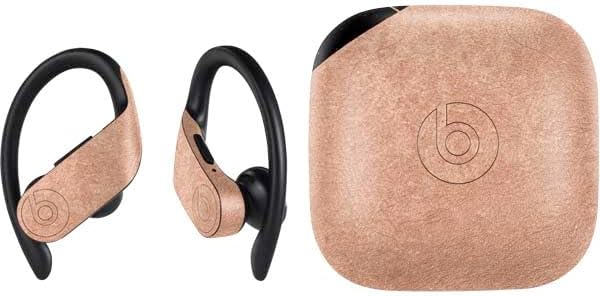 Skinit Decal Audio Skin Compatible with PowerBeats Pro - Rose Gold Marble Design