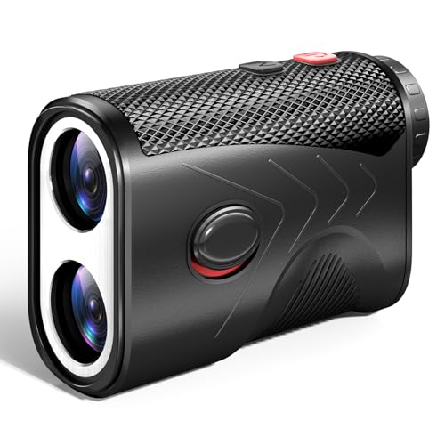 1200 Yards Range Finder Golf, 5X Magnification Golf Rangefinder with Slope, Laser Range Finder with Flag Lock, 1 Yard Accuracy, Ideal Golf Accessories for Golfers & Hunting