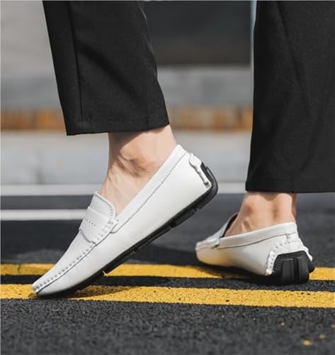 Loafers for Men Lightweight Simple Leather Lightweight Anti-Slip Casual Outdoor Slip-on 6