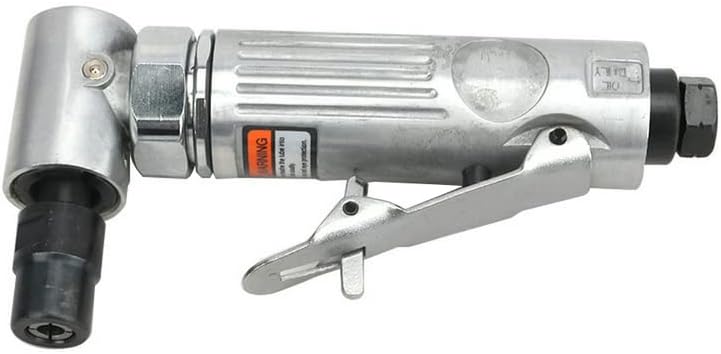 Portable Mini 1/4 Inch Air Angle Die Grinder 90 Degree Pneumatic Grinding Polisher Mill Engraving Machine Pneumatic Tool (16PCS Set)
