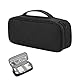 CRSUSUKJ Kabel Organizer Tasche,Elektronik Case, universal travel Elektronik Zubehör Reise Organizer für Kabel, Powerbank, Festplatten (schwarz)