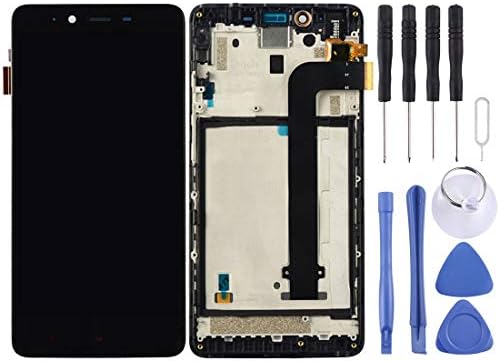 Jiangym Mobile Phone LCD Screen for Xiaomi Redmi Note 2 LCD Screen and Digitizer Full Assembly with Frame(Black) LCD Screen (Color : Black)