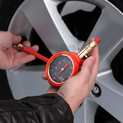 Estink Tire Deflator Kit, 0-70PSI Tire Deflator Pressure Gauge Heavy Duty Tyre Air Deflators Gauge Kit Valve Tool Air Down Tire Pressure Gauge Kit for Motor Vehicle Car Truck