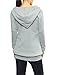 Allegra K Ladies Hooded Pullover Button Decor Tunic Knit Shirt XL Light Grey
