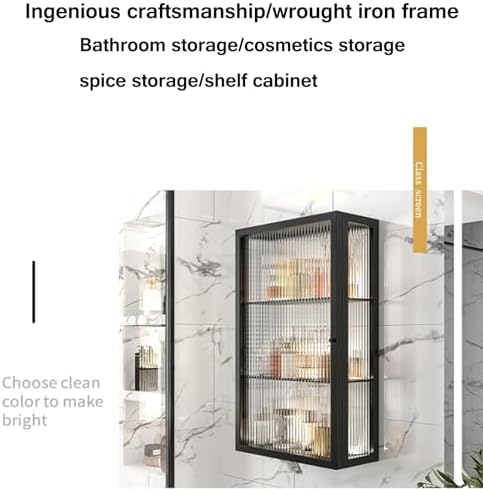 Wall-Mounted Medicine Cabinet - Space-Saving Organizer for Bathroom & Kitchen, Modern Display Shelf for Home, Stylish Storage Solution for Living Room & More