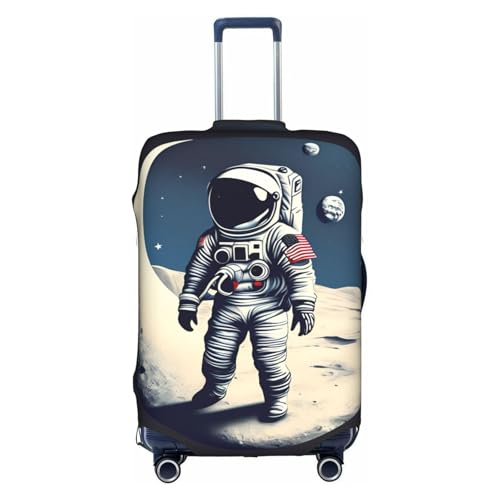 Astronaut On The Moon Tsa Approved Luggage Cover For 18-32 Inch Suitcases Scratch-Resistant Stretch Luggage Cover - Main Image