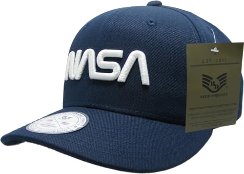 Rapid Dominance NAS5-WO-NVY Worm NASA Deluxe Cap; Navy - One Size