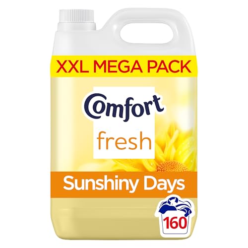 Comfort Fresh Sunshiny Days Fabric Conditioner Softener with Motion-Activated Fragrance Technology 100 Days of Freshness 160 washes (4.8 L)