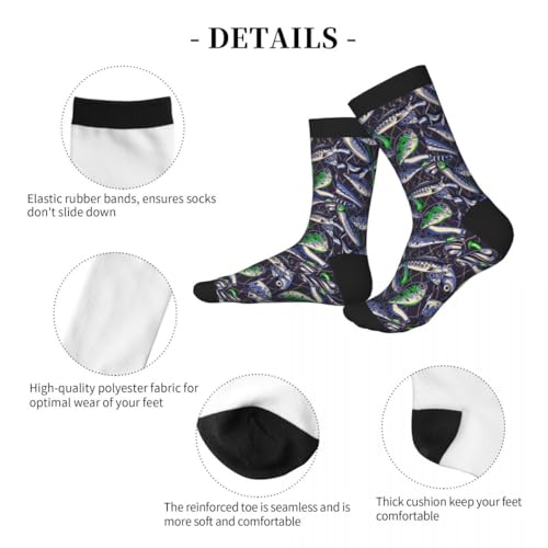 Image of Men Women Casual Cool Cute Crazy Funny Athletic Sport Novelty Graphic Crew Socks