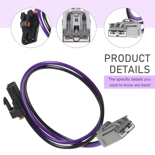 Image of Eratus Blower Motor Wiring Harness, Heater Connection Harness, Plug and Play Waterproof Cable Adapter, Compatible with Chevrolet Cadillac 22957044 15-75221157522115 75221 15887352 (Purple)