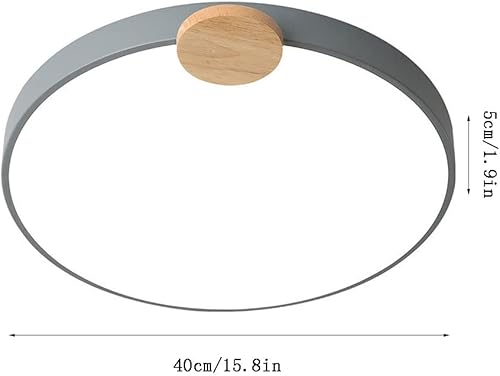 Miniatura 9 de ZSJPDP Lámpara de techo LED de montaje empotrado para cenizas de arena nórdicas, lámpara de techo delgada de 1.9 pulgadas con decoración de troncos