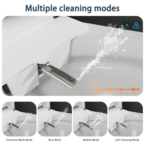Image of TOTTE Smart Toilet with Bidet Built-in, Auto Open /Close Lid, Auto Power 1000g MaP Flush, 1.28 GPF, One Piece Elongated Toilet with Instant Warm Water & Warm Air Dryer, Built-in Aroma