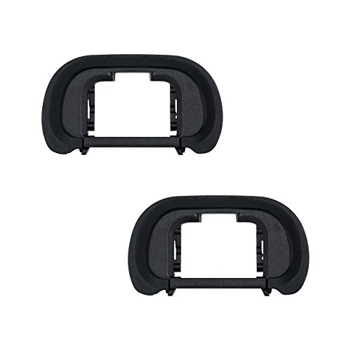 JJC Visor Ocular Eyecup para Sony Alpha A7, A7II, A7III, A7R, A7RII, A7RIII, A7RIV, A7S, A7SII, A9, A9II, A58, A99II Reemplazo de Sony FDA-EP18 (Lote de 2)