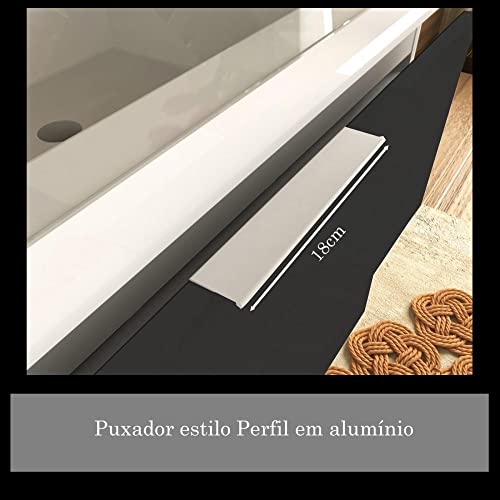 Gabinete para Banheiro Sem Tampo Pietra 80cm Móveis Bosi