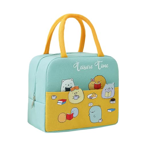 WYSUMMER Lunch Bag, Insulated Tote Bag for Women,Carton Insulated Lunch Box Cooler Bag Water-Resistant Lunch Organizer for Kids and Students Travel Picnic School (Animal Meet)
