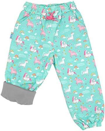 JAN & JUL Kids' Waterproof Cozy-Dry Rain/Snow Pants, Lined with Fleece