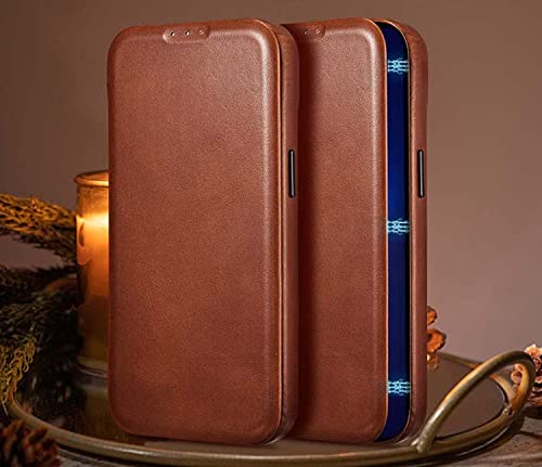 Coque iPhone 14 cuir rouge à rabat pour vos déplacements urbains - 4