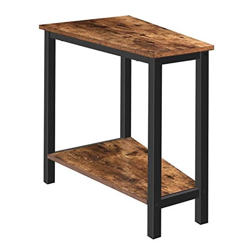 Industrial Wedge End Table